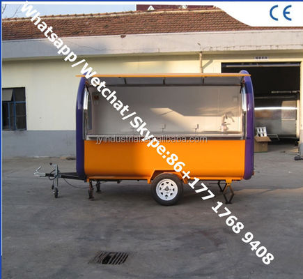 2300*1650*2300mm Mobiele voedselkeuken Truck Cart Trailer met Perfect in Australië