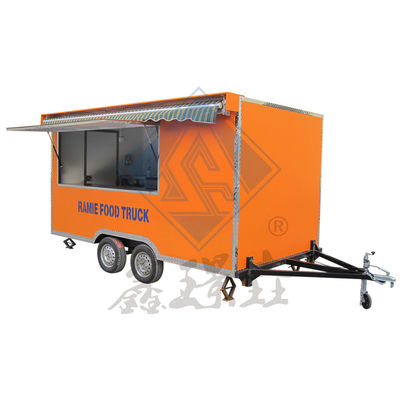 Lange levensduur 4.5 M vierkante mobiele voedseltruck met dubbele assen en 3 kW vermogen