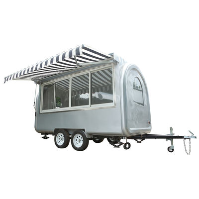 Food Cart Trailer met optionele voedselmachines Hot Dog en Burger Vending Van