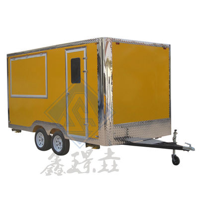 Op maat gemaakte koffiebar-karretje-aanhangwagen Gebruikte voedseltrucks Mobiele voedselkarretje-bus in Duitsland