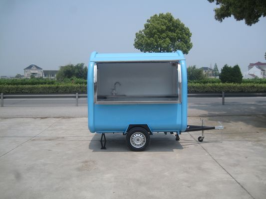 Grote op maat gemaakte motor food trailer 2300*1750*2100mm mobiele buffet food truck
