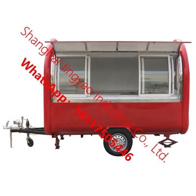 JY-FR220B Shanghai Mobile Kiosk Cabin Food Trailer met 220v Spanning en 1.5kw Power