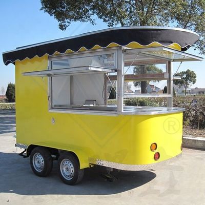 Commerciële voedselkarretjes Op maat gemaakte foodtruck met volledige keuken en bovendeck