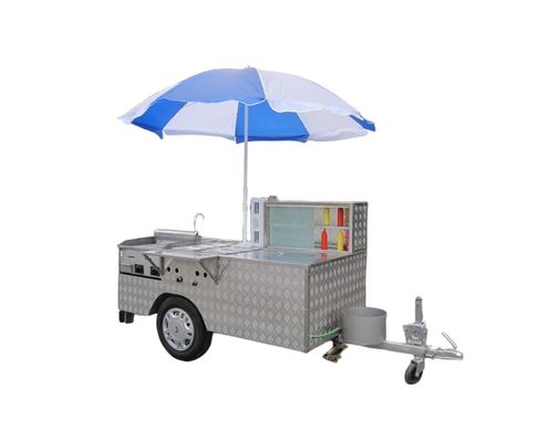 Street Food Grill Voedseltruck met machines Functie van voedselverkopen Ruwe stof Maïs