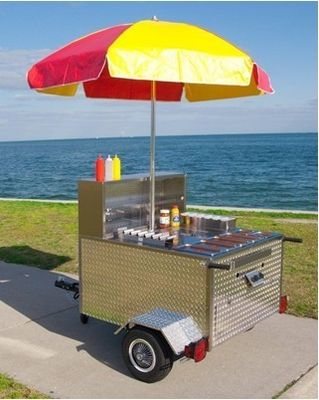 Street Food Grill Voedseltruck met machines Functie van voedselverkopen Ruwe stof Maïs