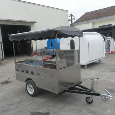Street Food Grill Voedseltruck met machines Functie van voedselverkopen Ruwe stof Maïs