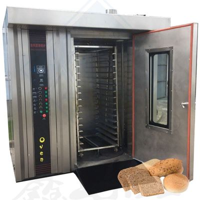 Concurrerende professionele gas-rotatieovens met een productiecapaciteit van 100 kg/u en 32 bakken