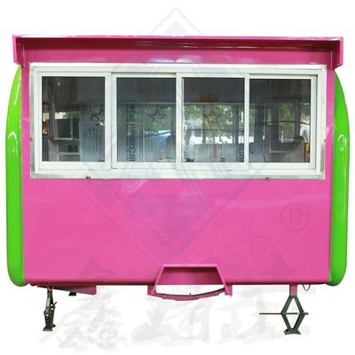 Machineriefunctie Food Service Trailer Cart voor Driveable Funky Bubble Tea Work Station