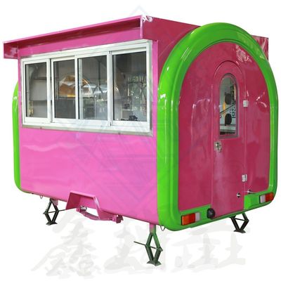 Machineriefunctie Food Service Trailer Cart voor Driveable Funky Bubble Tea Work Station
