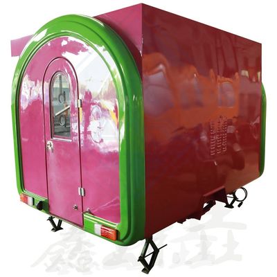 Machineriefunctie Food Service Trailer Cart voor Driveable Funky Bubble Tea Work Station