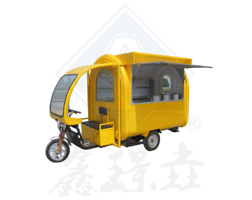 Outdoor Street Vending Food Truck met gasgrill op gegalvaniseerde stalen motorfiets
