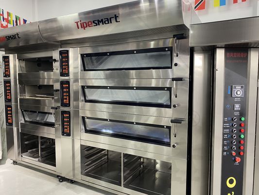 300 kg Uitvoer broodbakkersgas 3 dek 9 bakken Oven voor industriële broodproductie