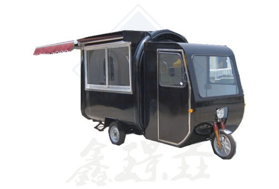 Outdoor Street Vending Food Truck met gasgrill op gegalvaniseerde stalen motorfiets