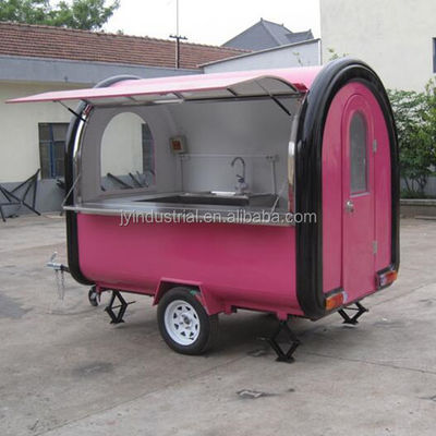 Moderne design Lichte roze kleur Donut Waffle Hot Dog Keuken Food Truck JY-B35 Op maat