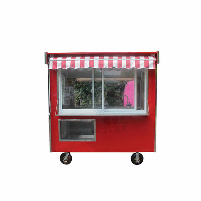 Volledig uitgeruste foodtruck 220cm single double axle commercieel rond model met luifel