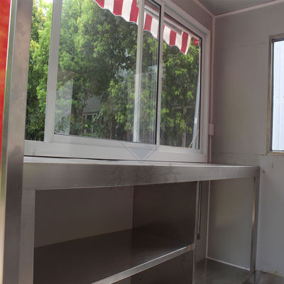 Volledig uitgeruste foodtruck 220cm single double axle commercieel rond model met luifel