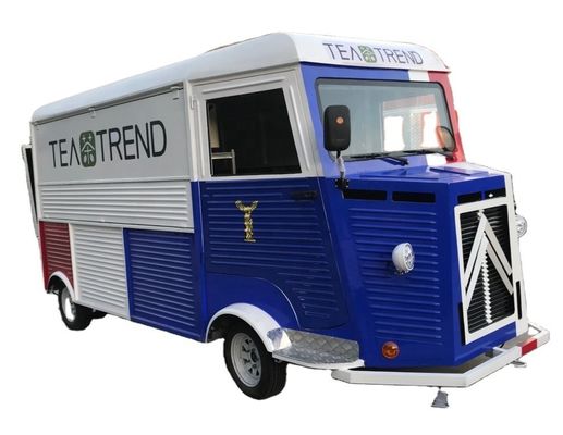 Volledig uitgeruste foodtruckmachines voor het maken van snacks, ijs en dranken onderweg