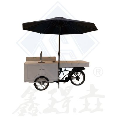 Buiten straat verkopen lange levensduur Food Cart fiets met dak en mobiel