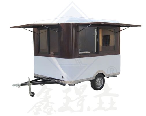 Voedseldienst-trailerwagen voor straatverkoop in de open lucht en mobiele keukenservering