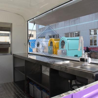 Verplaatsbare elektrische foodtruck Pasta sandwich hamburger 60V Spanning gesloten carrosserie type