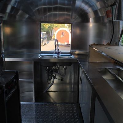 Hoge productiviteit Glasvezel mobiele snack van vouwbare caravan aanhangwagens voor bevroren voedsel
