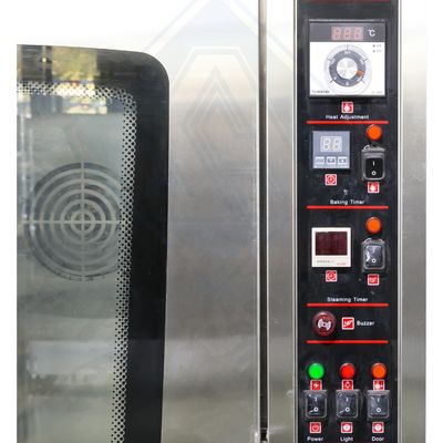 Commerciële gasconvectieoven met 8 dienbladen ideaal voor het bakken van cake in snacks