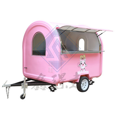 Outdoor Street Food Cart 300cm Single Axle Commerciële ijsjes Snack Drinks Vending Truck