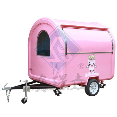Outdoor Street Food Cart 300cm Single Axle Commerciële ijsjes Snack Drinks Vending Truck