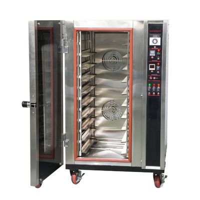 Elektriciteitsbron Voedselindustrie Apparatuur Bakoven 10 diensten Rotary Rack Oven