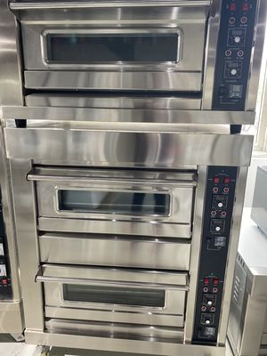 Industriële 3-dek 9-bak steen dek brood bakoven voor het bakken van brood cake toast