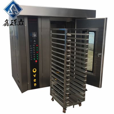 Na-service Video technische ondersteuning 32 bakplaten Gas Rotary Rack Oven voor bakkerij cake