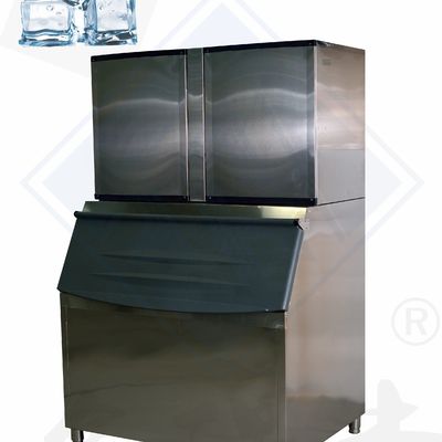 Geïntegreerd type ijsopslag water/lucht koeling ijsblokjesmaker 36 kg dagelijkse capaciteit 1T/dag