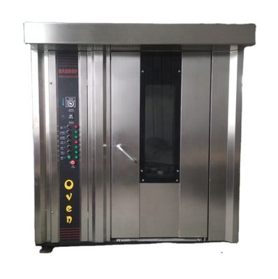 1800*2000*2200mm Hoge productiviteit 32 bakken Diesel brood roterende oven voor gebakmaker