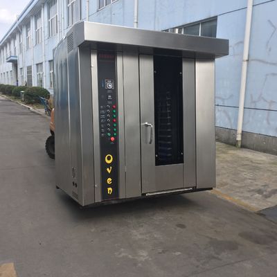 1800*2000*2200mm Hoge productiviteit 32 bakken Diesel brood roterende oven voor gebakmaker