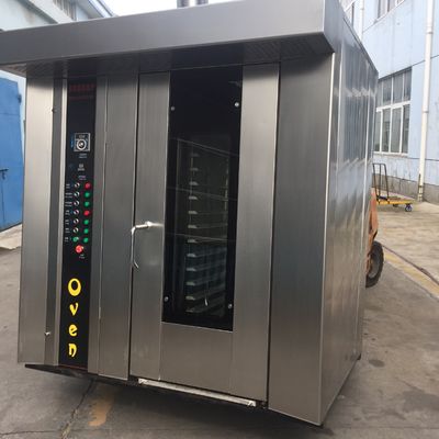 1800*2000*2200mm Hoge productiviteit 32 bakken Diesel brood roterende oven voor gebakmaker