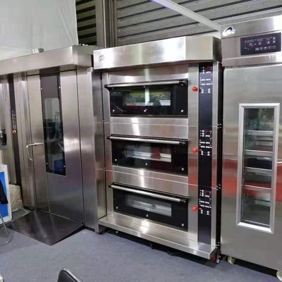 1640*850*1645mm Oversize Electric Gas / Power Combi Deck Oven met Proofer 2 Jaar