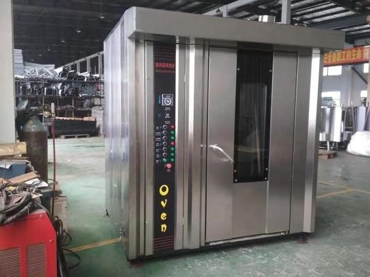 Gasbakkerijapparatuur 34 en 68 diensten Warmlucht roterende oven voor het bakken 200 kg/per brood