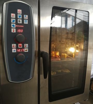 10 laag standaard type combinatie stoomoovens perfect voor de productie van voedingsmiddelen en dranken