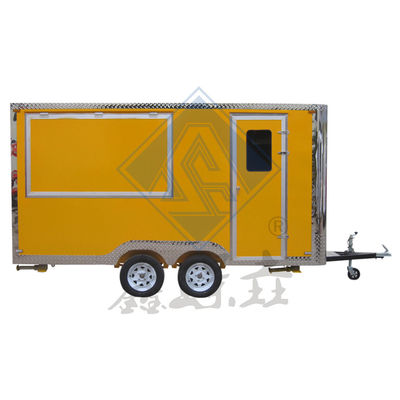500*200*230 cm Grootte Ontwerp mobiele foodtruck met Canopy Square en videotechnische ondersteuning