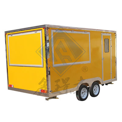 500*200*230 cm Grootte Ontwerp mobiele foodtruck met Canopy Square en videotechnische ondersteuning