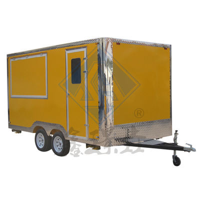 500*200*230 cm Grootte Ontwerp mobiele foodtruck met Canopy Square en videotechnische ondersteuning