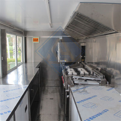 500*200*230 cm Grootte Ontwerp mobiele foodtruck met Canopy Square en videotechnische ondersteuning