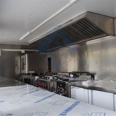 500*200*230 cm Grootte Ontwerp mobiele foodtruck met Canopy Square en videotechnische ondersteuning