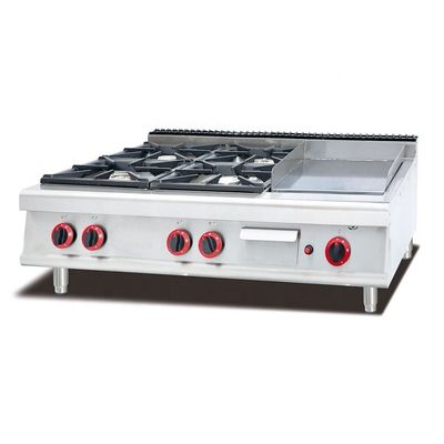 Verbeter je keuken met deze gaskachel 4 branders Lava Rock grills en bakoven