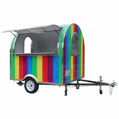Gepersonaliseerde industriële ronde model vierkant mobiele foodtruck 2.8M enkel/dubbele assen