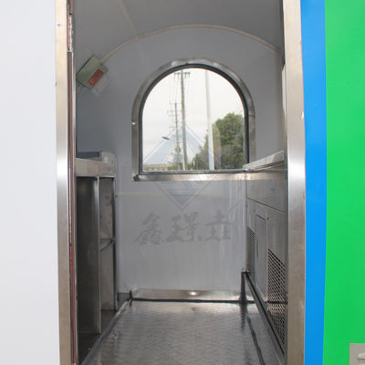 Gepersonaliseerde industriële ronde model vierkant mobiele foodtruck 2.8M enkel/dubbele assen