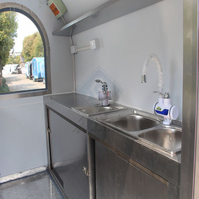 Op maat gemaakte industriële ronde model vierkant mobiele voedseltruck 2.2M