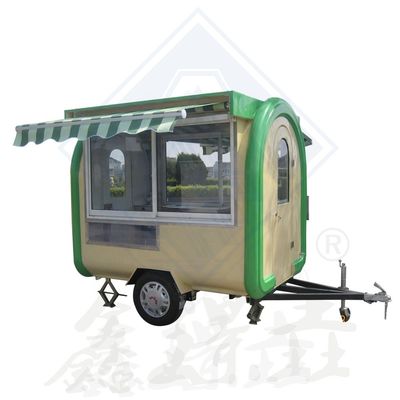 Gegalvaniseerd staal enkel/dubbele assen 300 mobiele snack-voedselverkooptruck met luifel