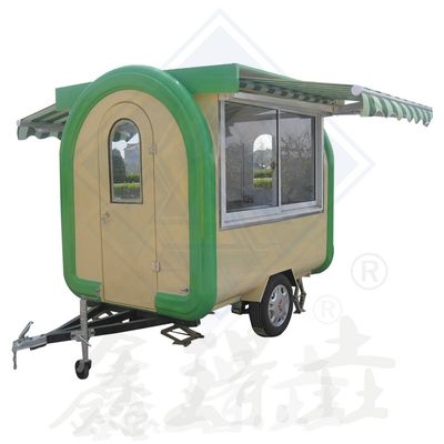 Gegalvaniseerd staal enkel/dubbele assen 300 mobiele snack-voedselverkooptruck met luifel