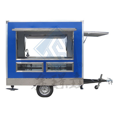 Op maat gemaakte 250 Mobile Single/Double Axles Industrial met Canopy Square Mobile Food Truck